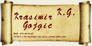 Krasimir Gojgić vizit kartica